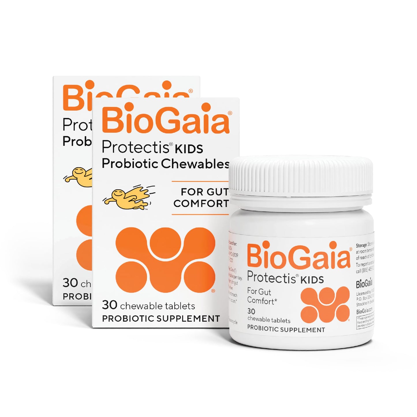 BioGaia Protectis Chewable Tablets for Toddlers to Teens – Digestive Comfort, 2 Pack (30 Tablets)