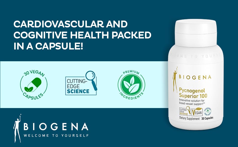 Biogena Pycnogenol 100 mg Gold – Pine Bark Extract for Blood Circulation