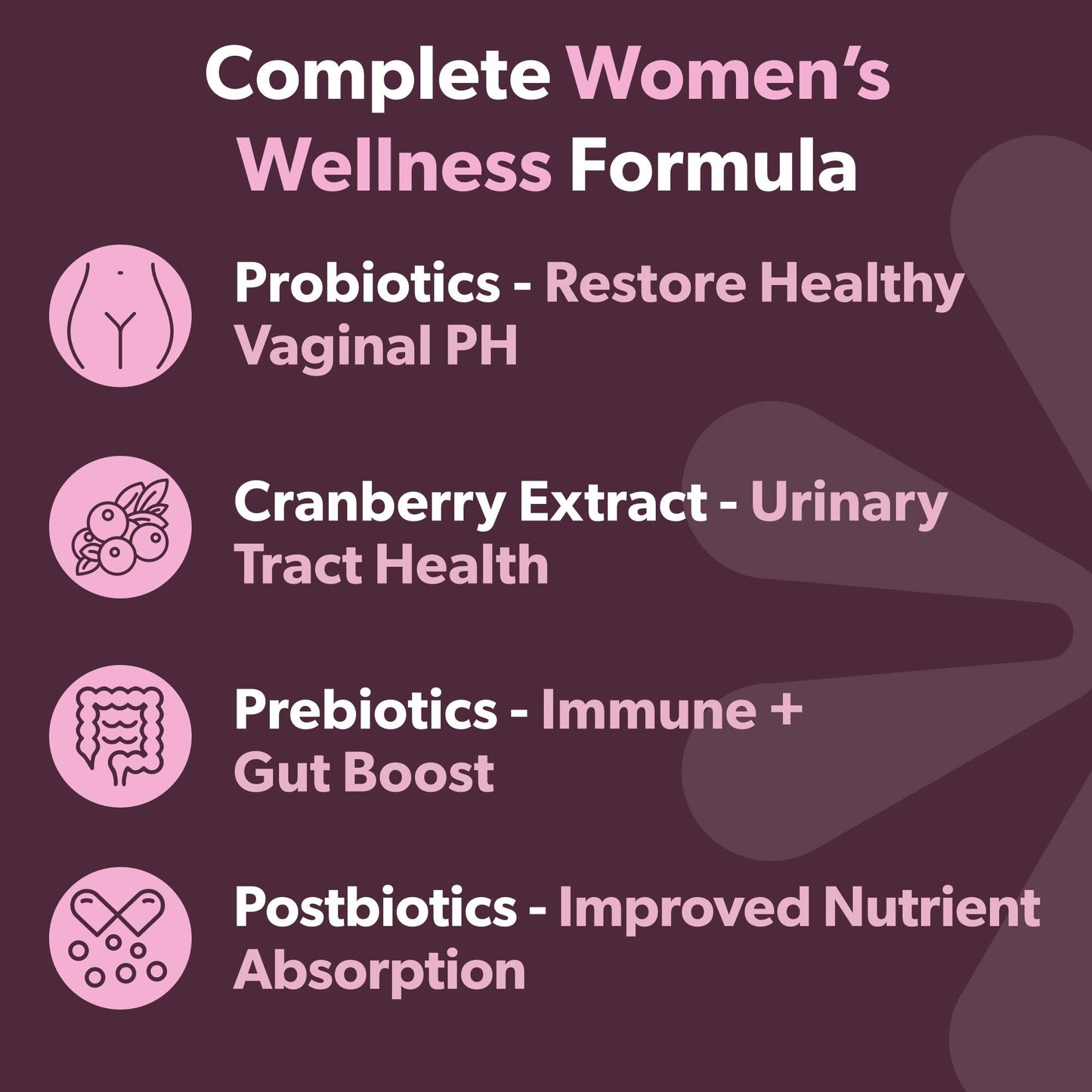 BIOMA Feminine Health Synbiotic – Probiotics, Cranberry & Tributyrin for Vaginal pH, Urinary & Digestive Support | 60 Capsules