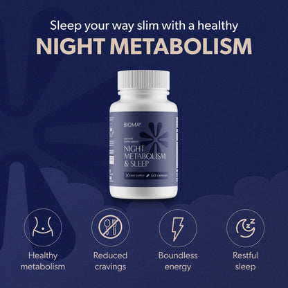 BIOMA Night Metabolism & Sleep – Sleep Support & Metabolism Boost, 3 Pack