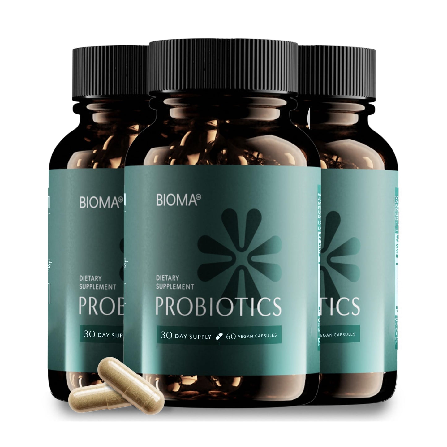 BIOMA Probiotics – Digestive Health Probiotic with XOS, Tributyrin & Bifidobacterium — 180 Delayed-Release Capsules (90-Day Supply)
