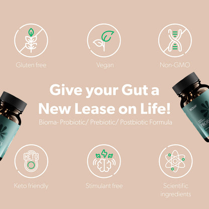 BIOMA Probiotics | Digestive Health & Gut Support | Vegan & Gluten Free