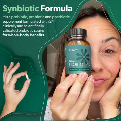 BIOMA Probiotics – Digestive Health Probiotic with XOS, Tributyrin & Bifidobacterium — 180 Delayed-Release Capsules (90-Day Supply)