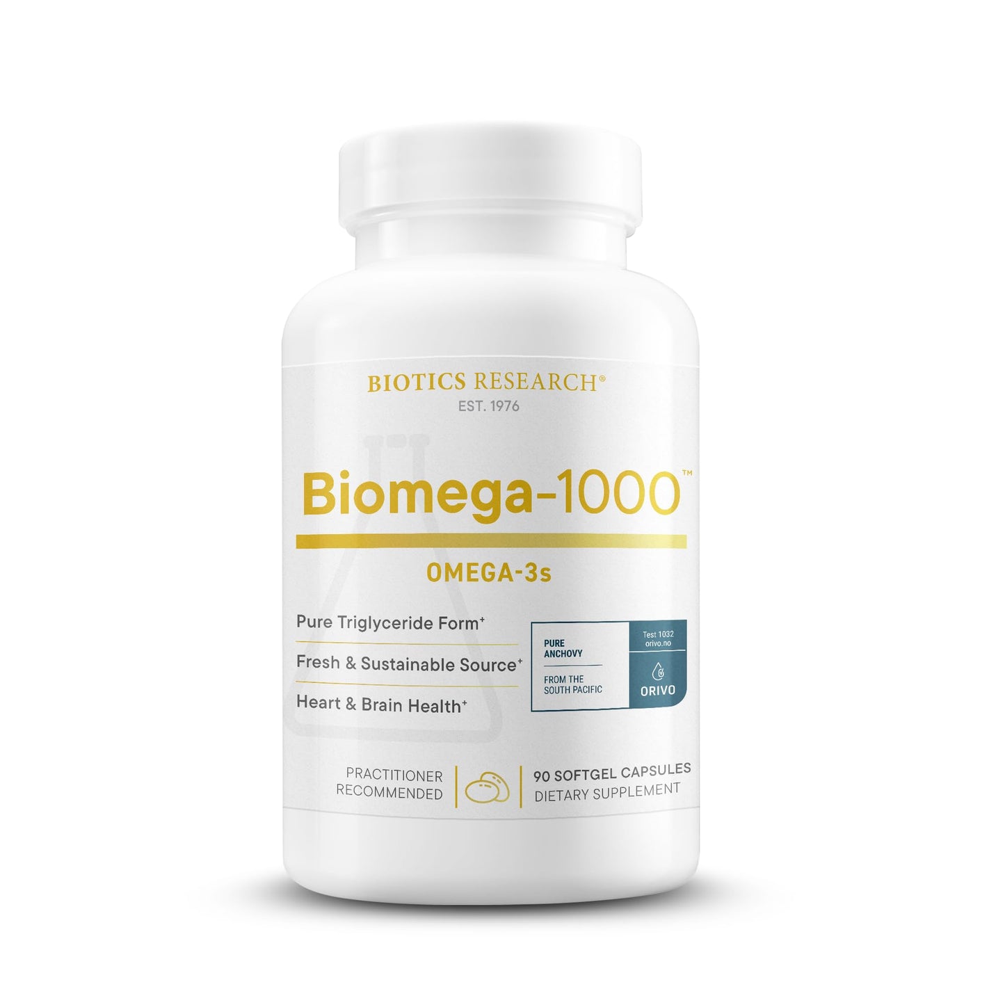 Biotics Research Biomega-1000 Omega-3 Fish Oil – EPA 529 mg / DHA 353 mg | 1000 mg per Serving, 90 Softgels