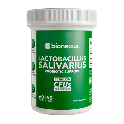 Bionexus™ Lactobacillus Salivarius Probiotic – 60-Count, 30B CFU | Made in USA | Delayed-Release DRcaps