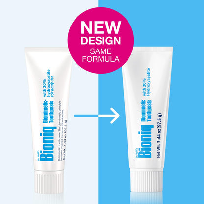 Bioniq Classic Biomimetic Toothpaste – 20% Hydroxyapatite, Fluoride-Free, Pack of 3