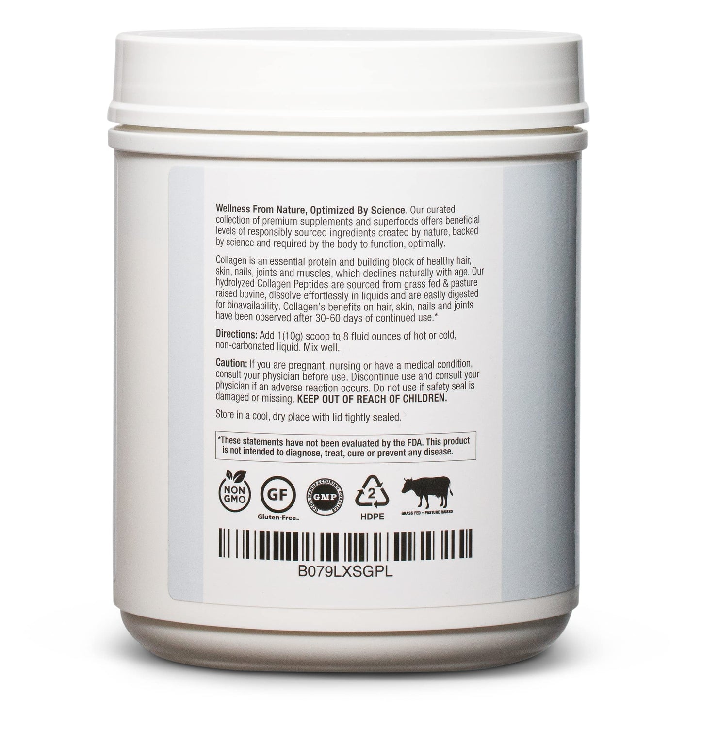 BioOptimal Collagen Peptides Powder – Grass-Fed & Non-GMO, Zero Sugar (45 Servings)