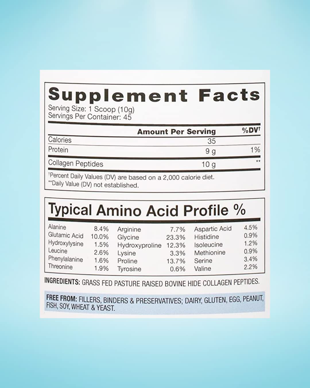 BioOptimal Collagen Peptides Powder – Grass-Fed & Non-GMO, Zero Sugar (45 Servings)