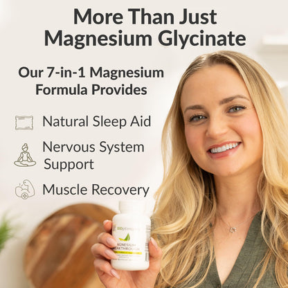 BiOptimizers Magnesium Breakthrough Complex – 7 Forms for Sleep & Cognitive Support | 60 Capsules