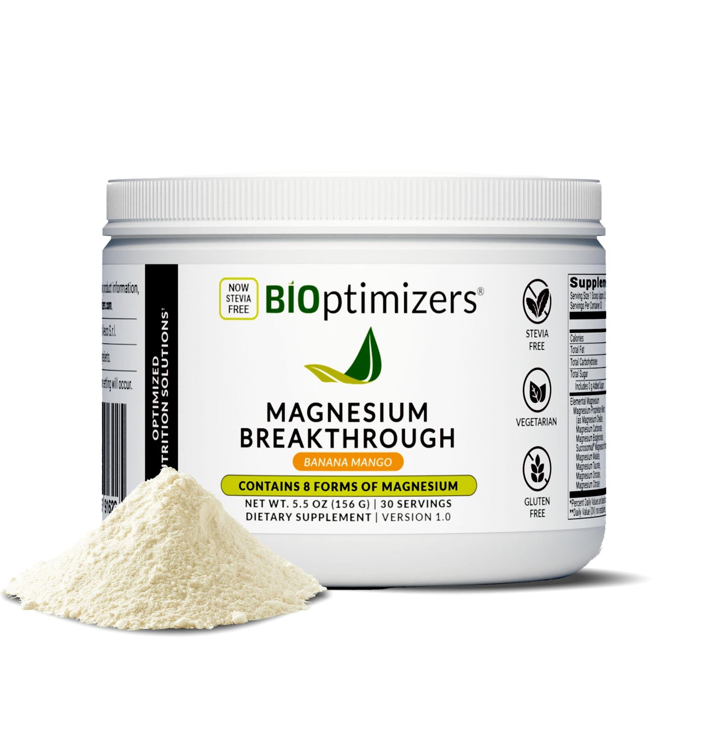 BIOptimizers Magnesium Breakthrough Drink – 8 Forms, Electrolytes, Banana Mango