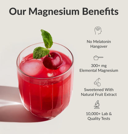 BIOptimizers Magnesium Breakthrough Drink – 8 Magnesium Forms, Electrolytes, Tart Cherry, Sleep & Recovery