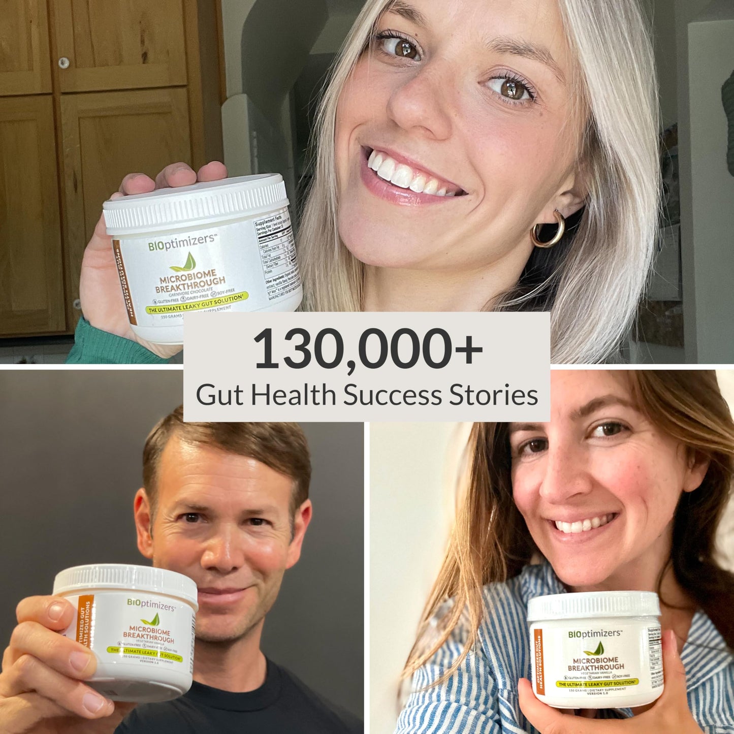 BIOptimizers Microbiome Breakthrough Gut Support Powder – Vanilla, Probiotics & IgY Max