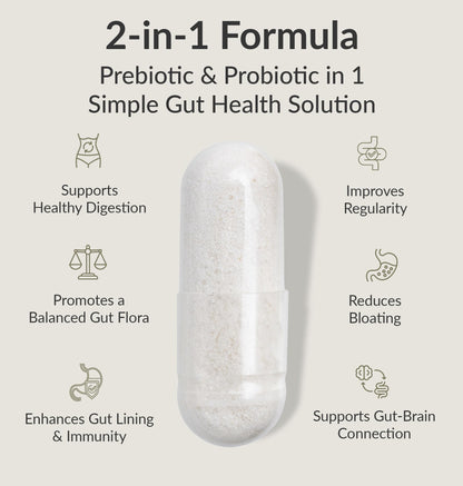 BIOptimizers Probiotic Breakthrough – Lactobacillus Plantarum OM Probiotics & Prebiotics for Gut, Digestive & Immune Support | 60 Vegan Capsules