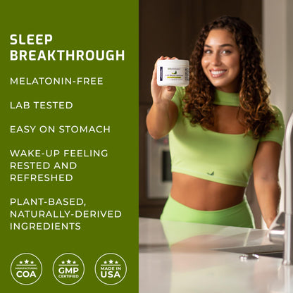 BIOptimizers Sleep Breakthrough 2.0 – Melatonin-Free Sleep Support Powder (Blue Berry Dreams)