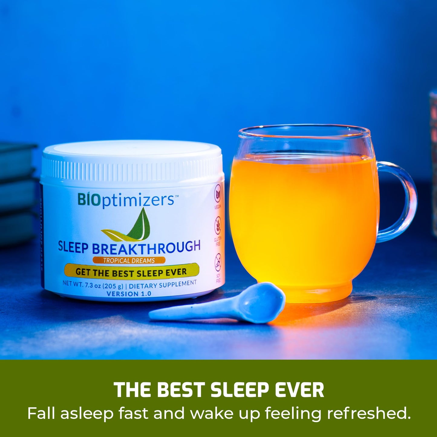 BIOptimizers Sleep Breakthrough – Melatonin-Free Deep Sleep (Vegan, Magnesium & Zinc) – Tropical Dreams