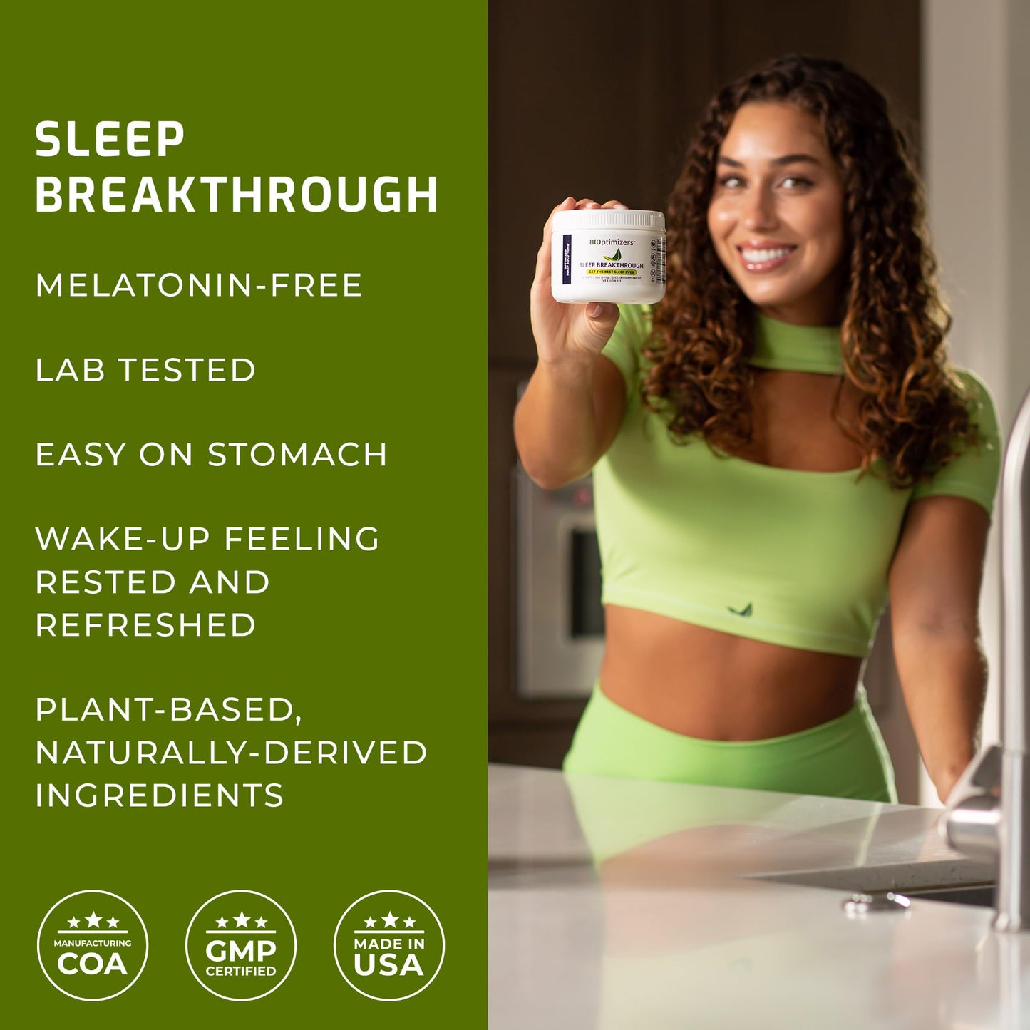 BIOptimizers Sleep Breakthrough – Melatonin-Free Deep Sleep (Vegan, Magnesium & Zinc) – Tropical Dreams