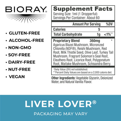 BIORAY Daily Liver Lover – Liver & Adrenal Support (2 oz)