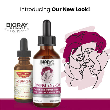 BIORAY Intimate Loving Energy - 2 fl oz | Medicinal Mushrooms | Non-GMO, Vegan, Gluten Free