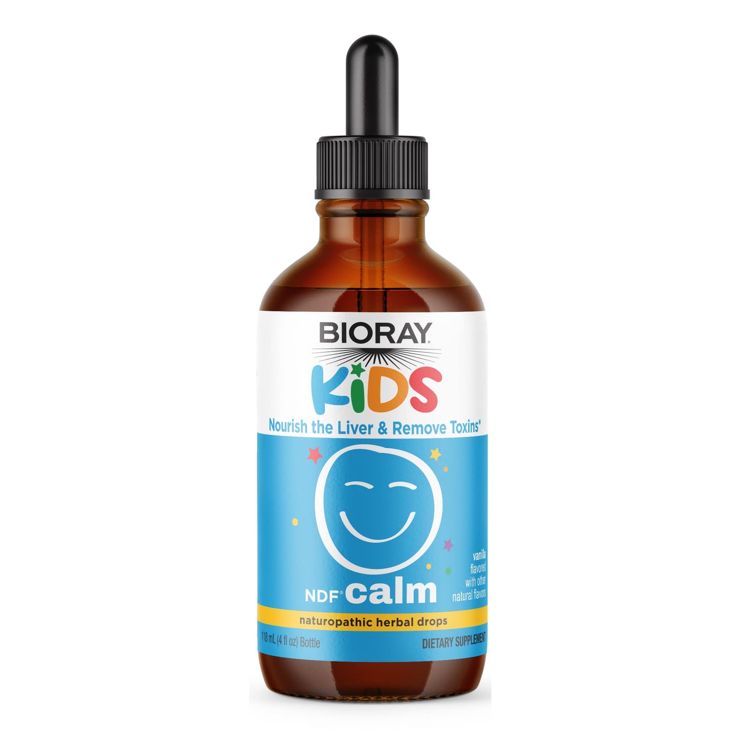 BIORAY Kids NDF Calm, Vanilla - Toxin Binding & Liver Support (4 fl oz)