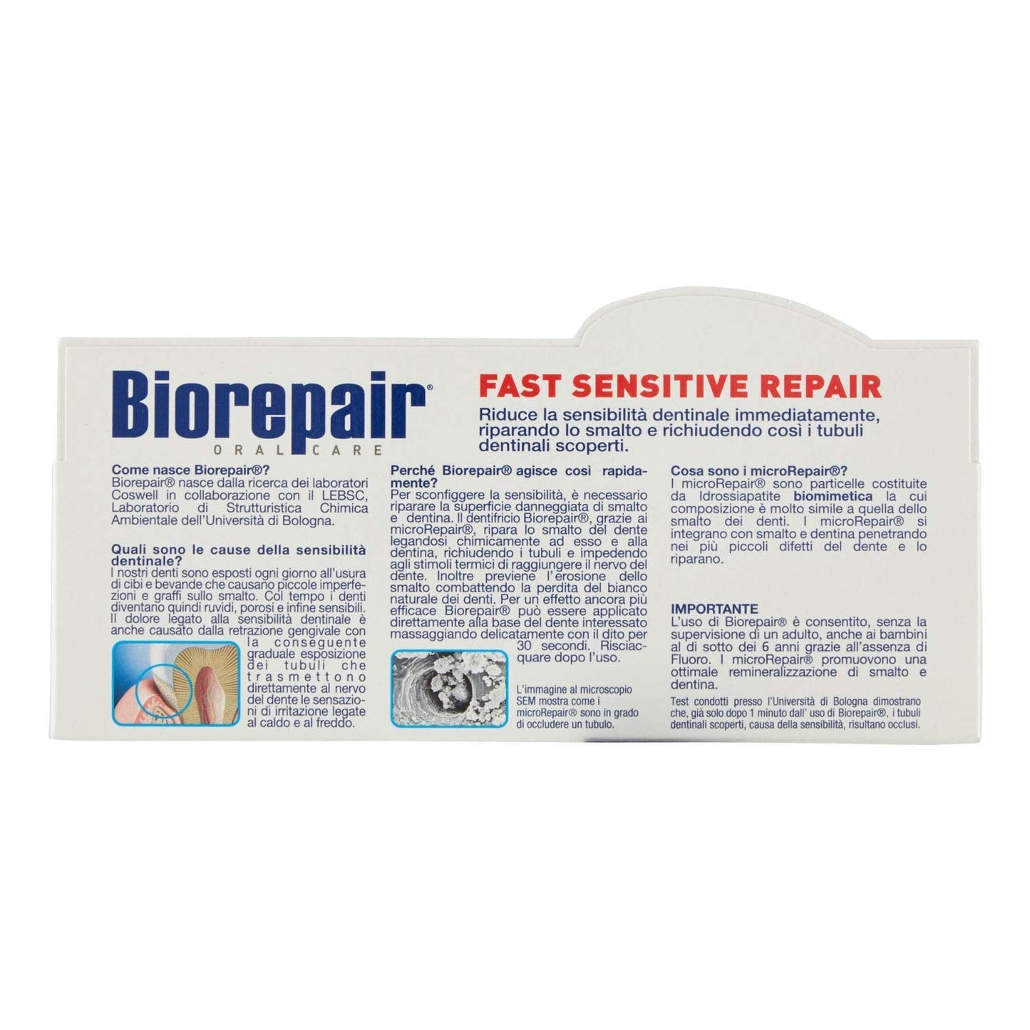 Biorepair Fast Sensitive Repair Toothpaste with microRepair – New Formula – 75ml (Italian Import)