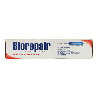 Biorepair Fast Sensitive Repair Toothpaste with microRepair – New Formula – 75ml (Italian Import)