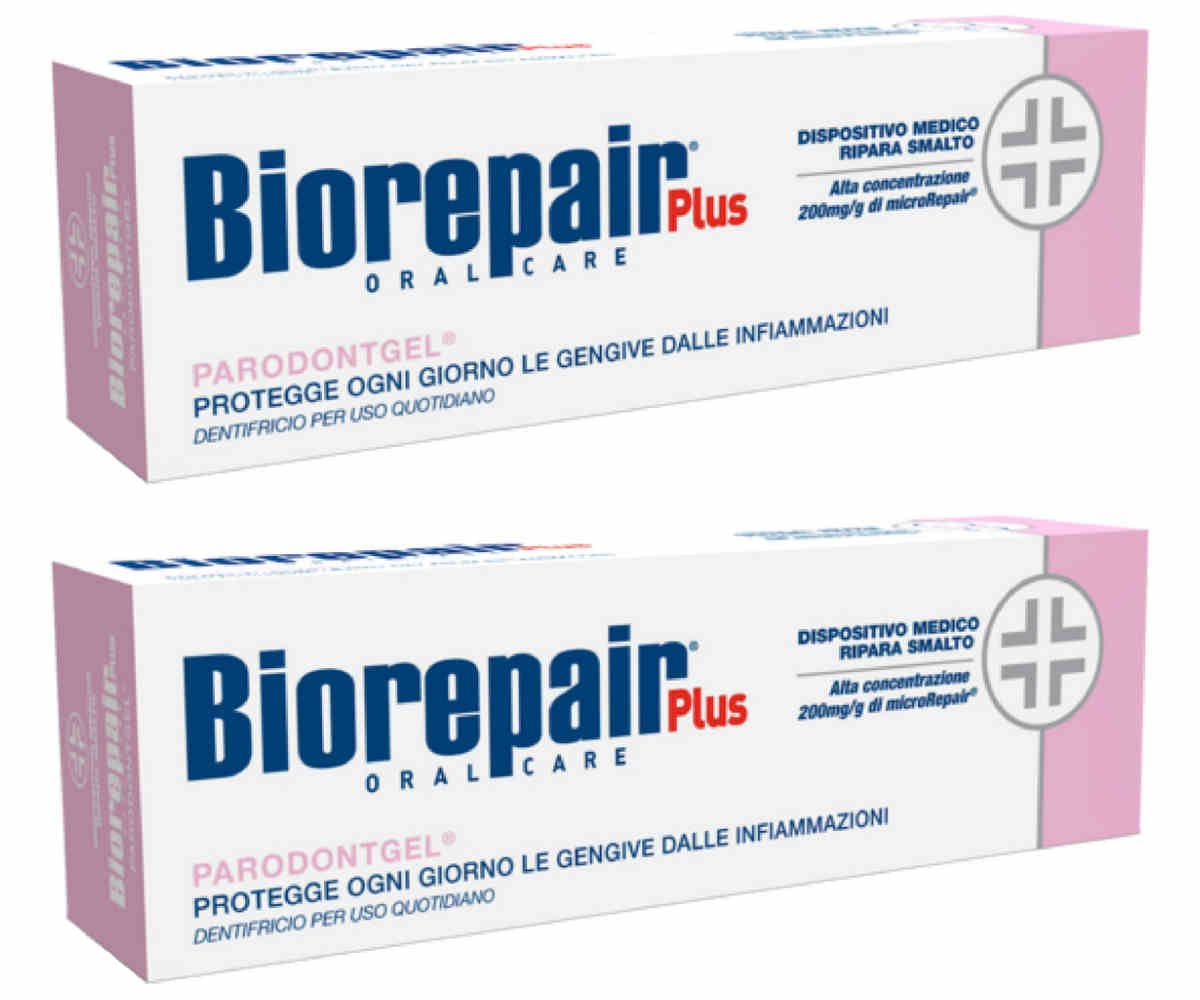 Biorepair Parodontgel Daily Toothpaste – 2 x 75ml Tubes | Italian Import