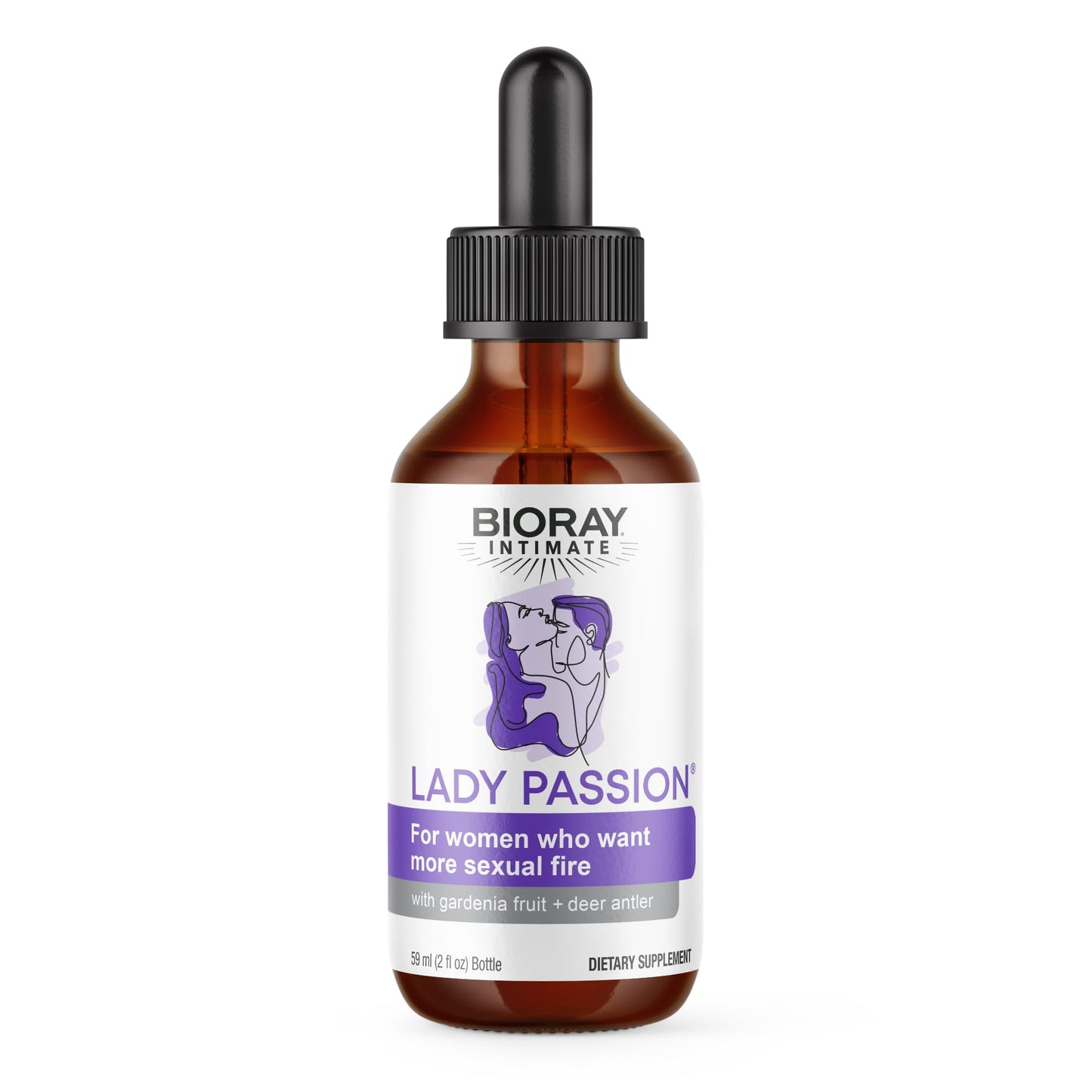 BIORAY Intimate Lady Passion - 2 fl oz | Female Energizing Tonic | Non-GMO, Gluten Free