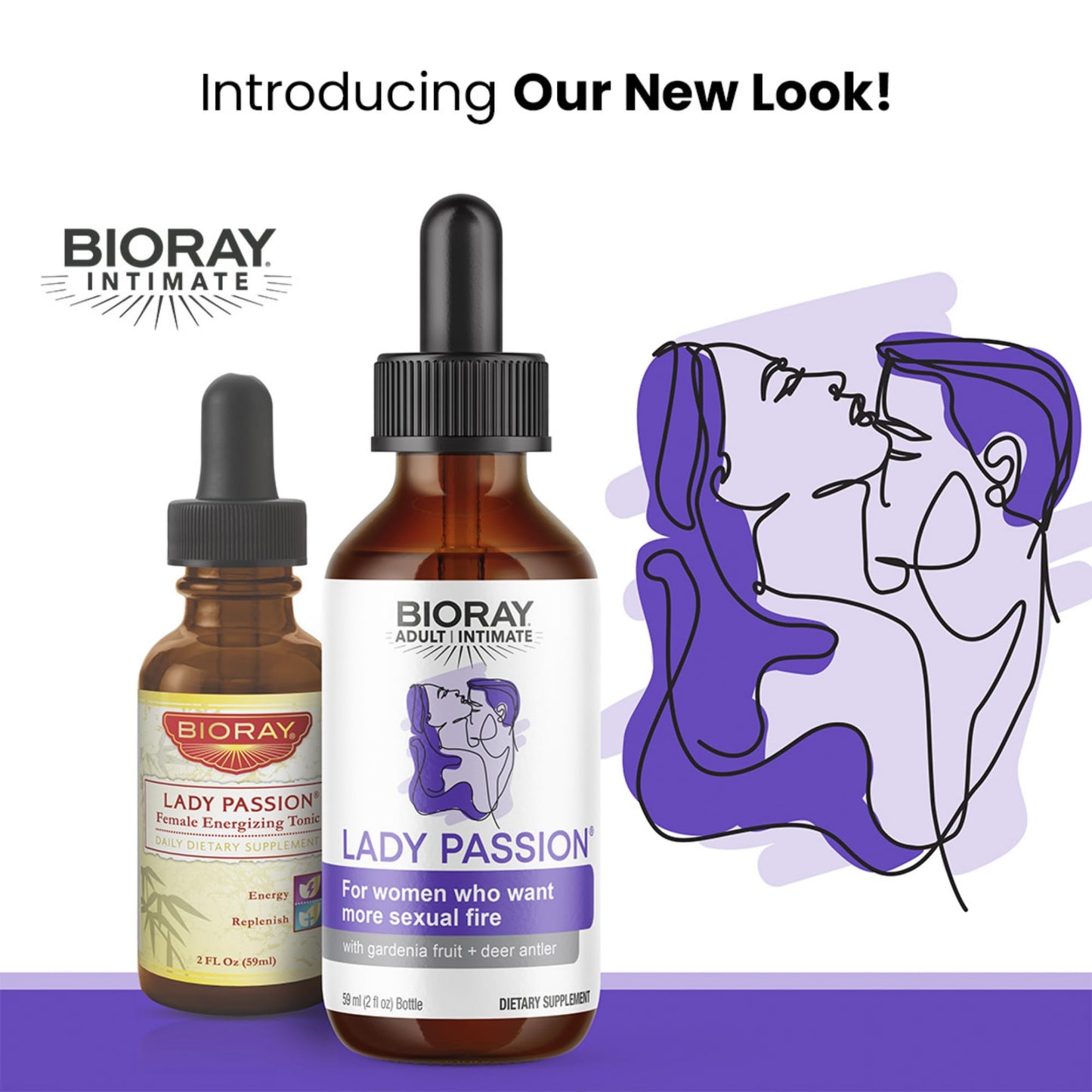 BIORAY Intimate Lady Passion - 2 fl oz | Female Energizing Tonic | Non-GMO, Gluten Free