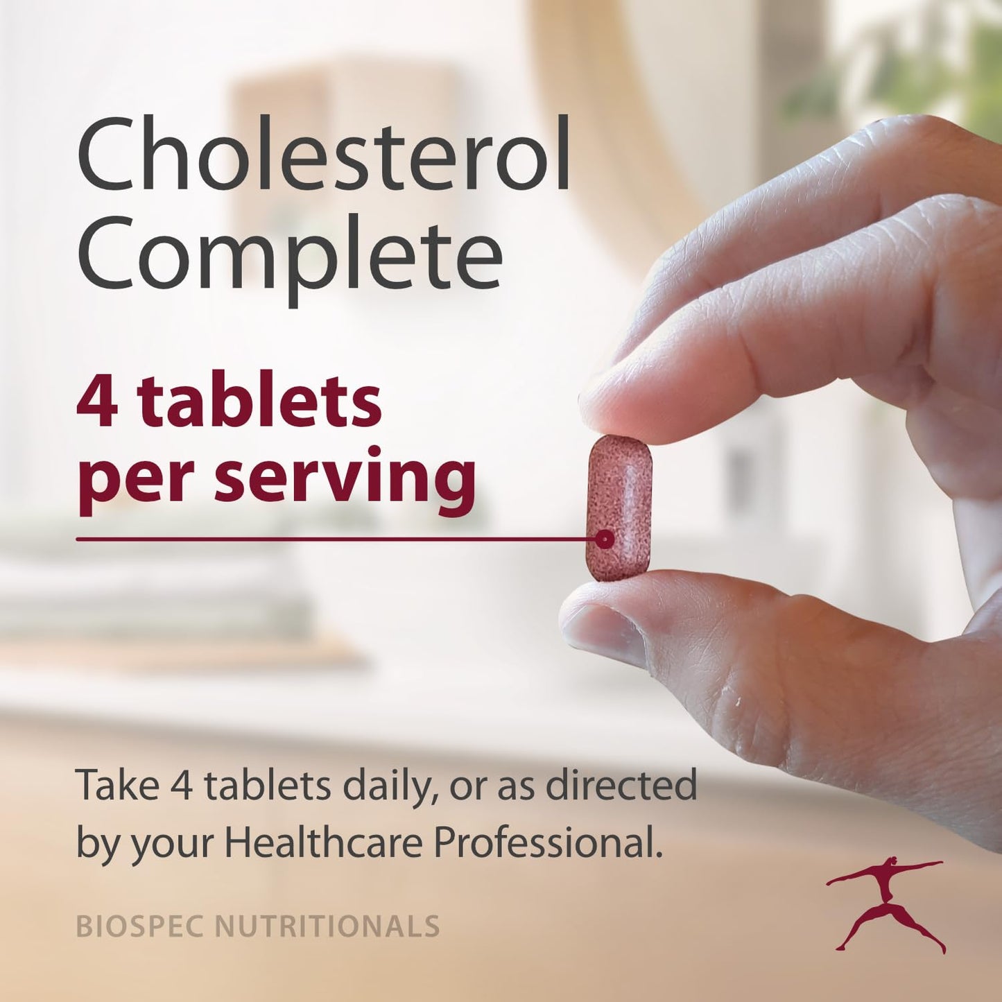 BIOSPEC NUTRITIONALS Cholesterol Complete - Natural Cholesterol & Heart Health Support (Red Yeast Rice, CO-Q-10, Hawthorn, Magnesium) 240 Tablets