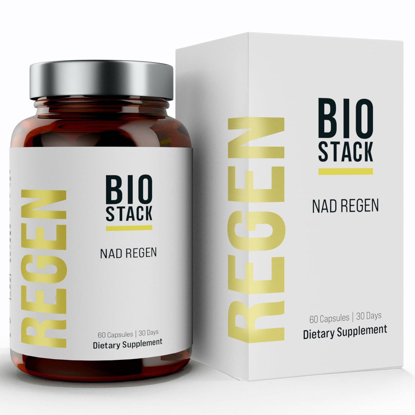 BIOSTACK NAD Regen (30 Days) – NAD+ Booster with NAD3, Yüth Spermidine, Resveratrol & Niacinamide | Anti-Aging & Longevity