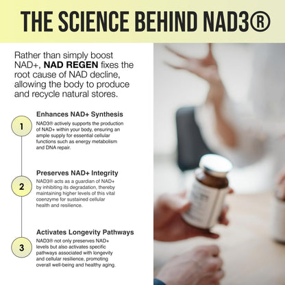 BIOSTACK NAD Regen (30 Days) – NAD+ Booster with NAD3, Yüth Spermidine, Resveratrol & Niacinamide | Anti-Aging & Longevity