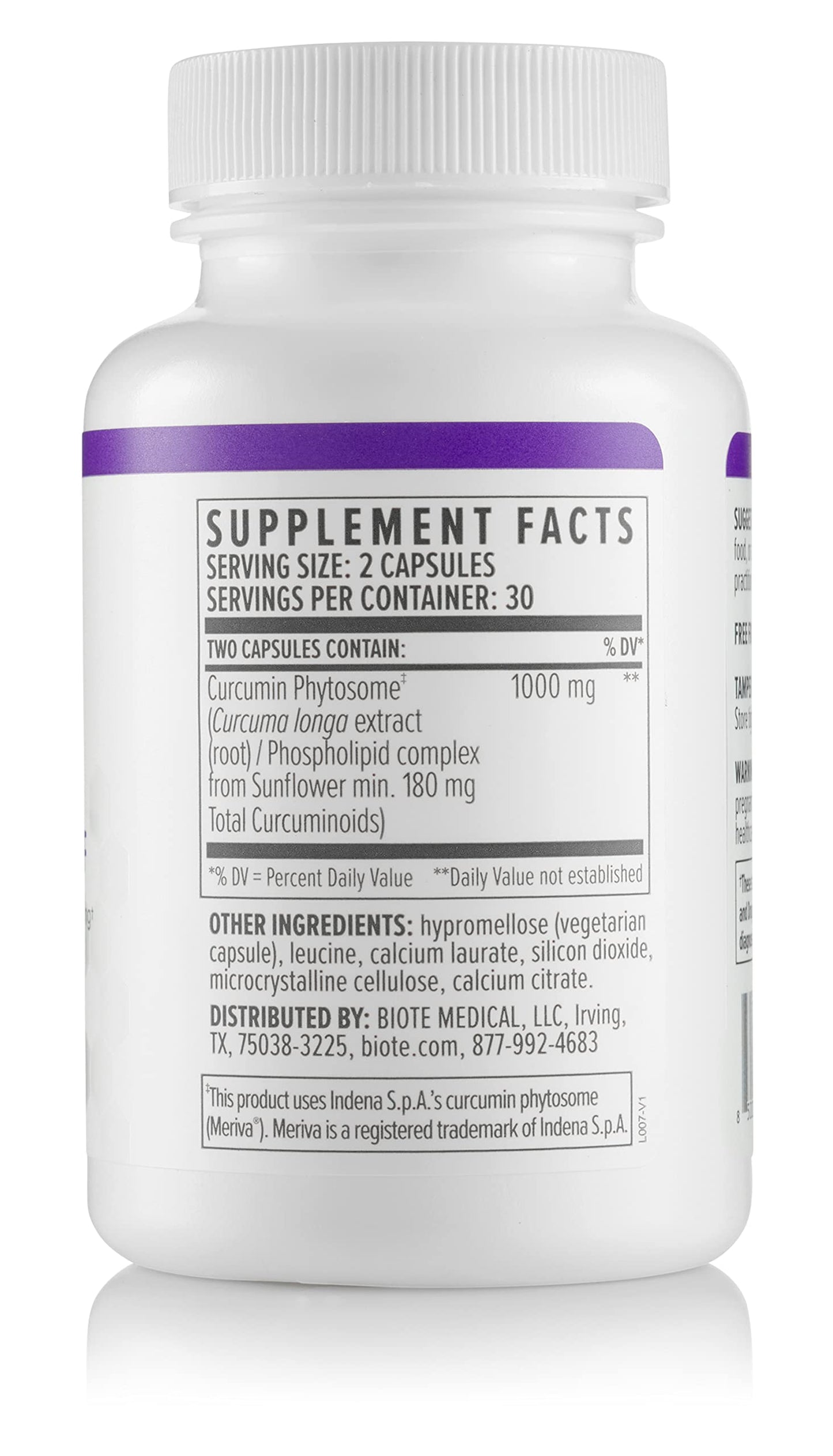 Biote Nutraceuticals Curcumin SF – Circulation & Healthy Aging (60 Capsules)