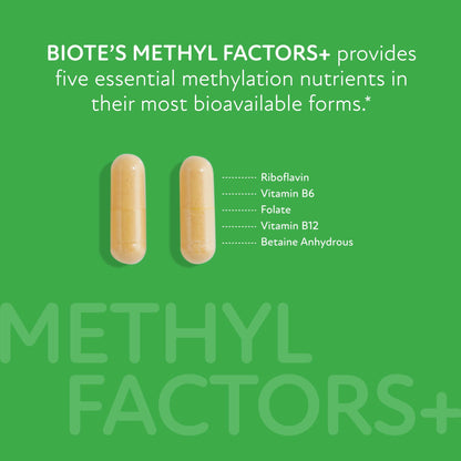Biote Methyl Factors+ – Circulation + Mood, 90 Capsules
