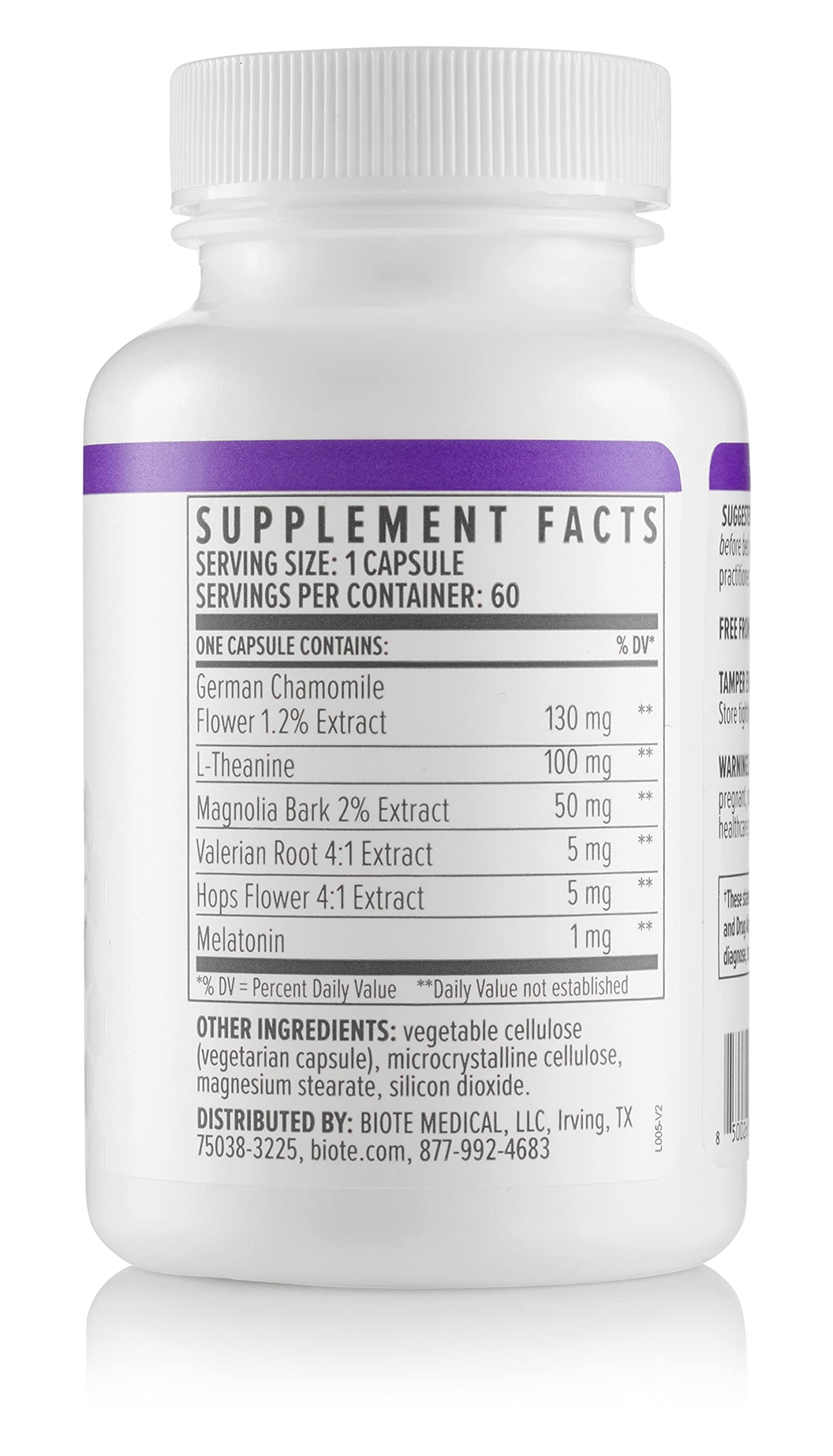Biote Nutraceuticals Best Night's Sleep - Restfulness and Awake Refreshed (60 Capsules)