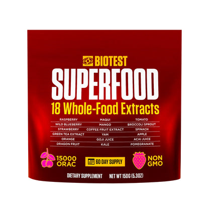 Biotest Superfood Berry-Dense Polyphenols – Blueberry, Raspberry, Strawberry & Maqui (30 Servings)