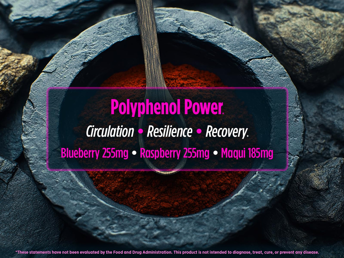 Biotest Superfood Berry-Dense Polyphenols – Blueberry, Raspberry, Strawberry & Maqui (30 Servings)