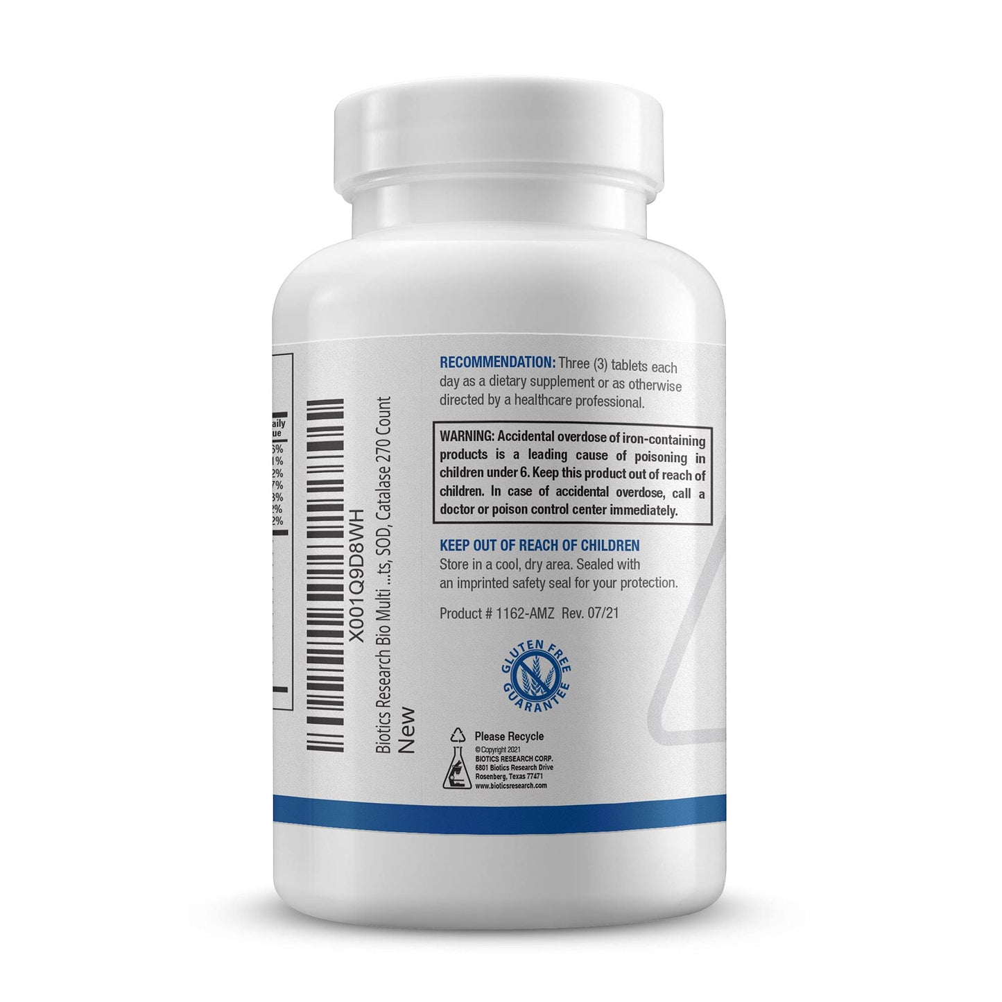 Biotics Bio-Multi Plus – Multivitamin/Mineral with Plant-Based Trace Minerals (270 Tabs)