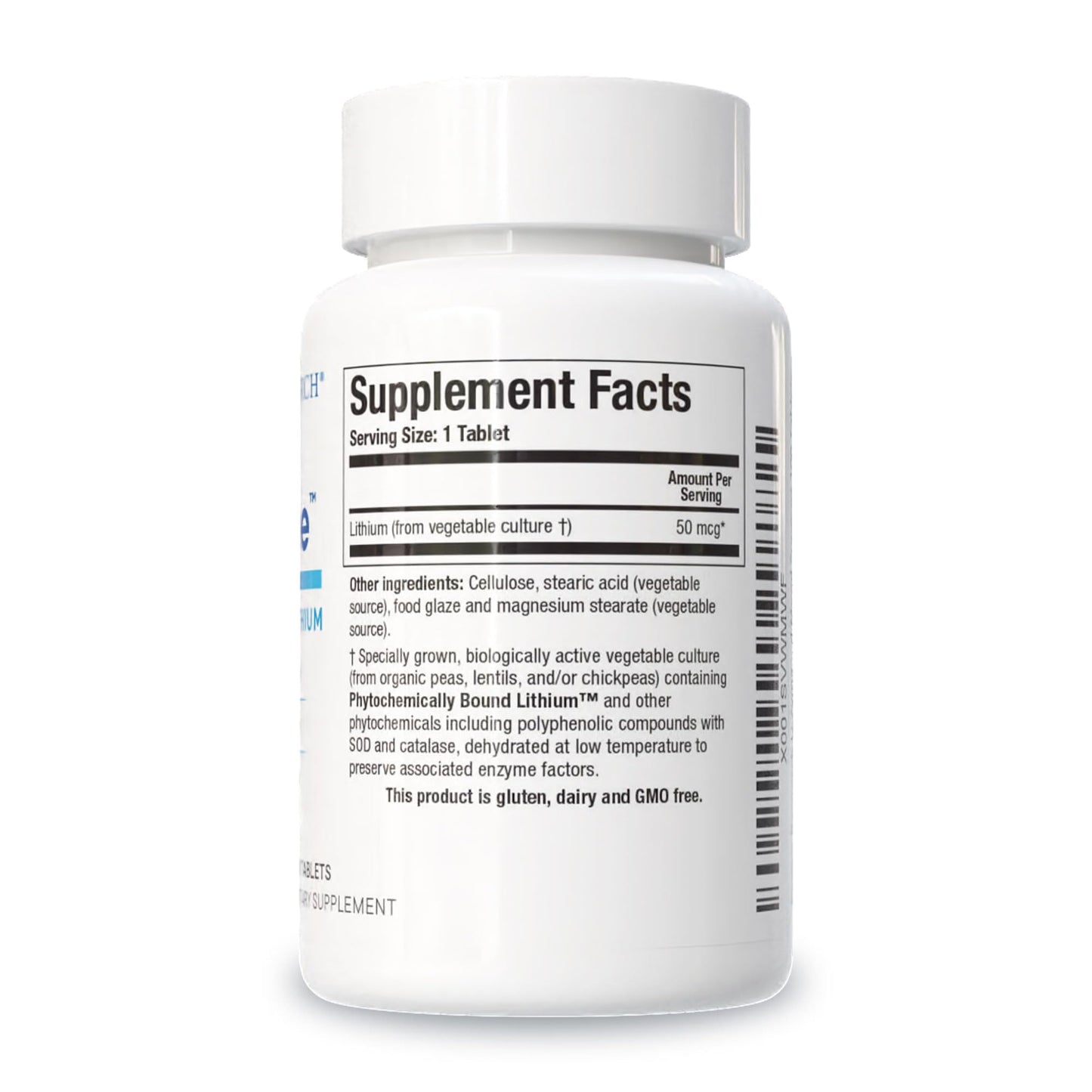 Biotics Research Li Zyme 50 mcg Lithium – Whole-Food, Phytochemically Bound, Highly Bioavailable – Brain Function, Memory & Mood Support (Pack of 2, 100 Tablets)
