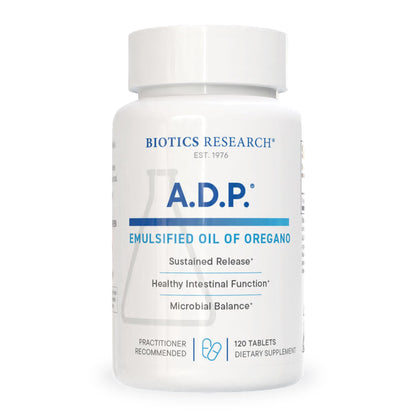 Biotics Research A.D.P. Emulsified Oil of Oregano Tablets – Sustained Release, High Absorption, 120 Tablets