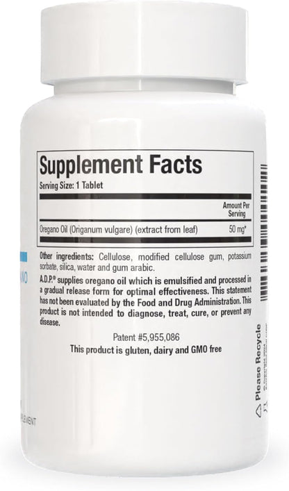 Biotics Research A.D.P. Emulsified Oil of Oregano Tablets – Sustained Release, High Absorption, 120 Tablets