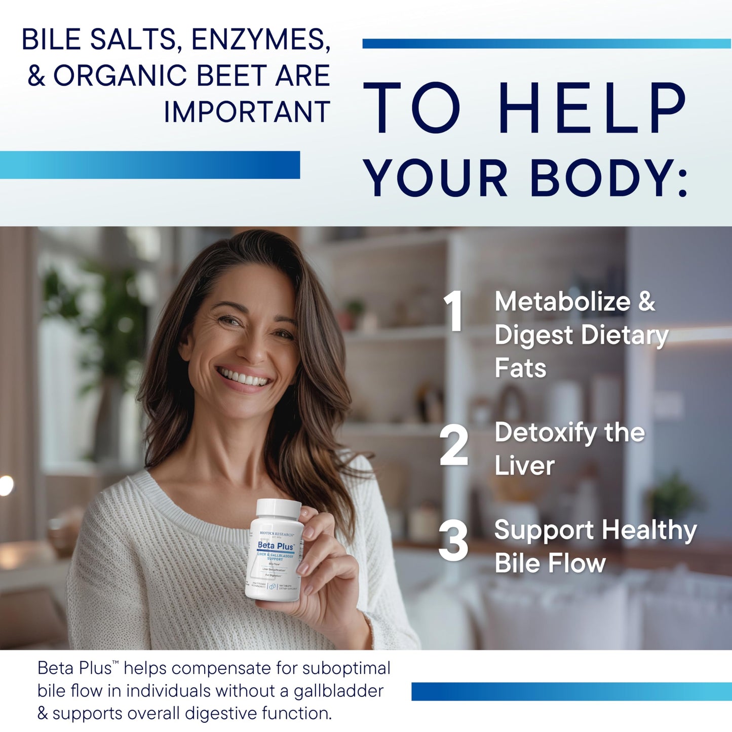 Biotics Research Beta-Plus Ox Bile Salts with Digestive Enzymes – 180 Tabs