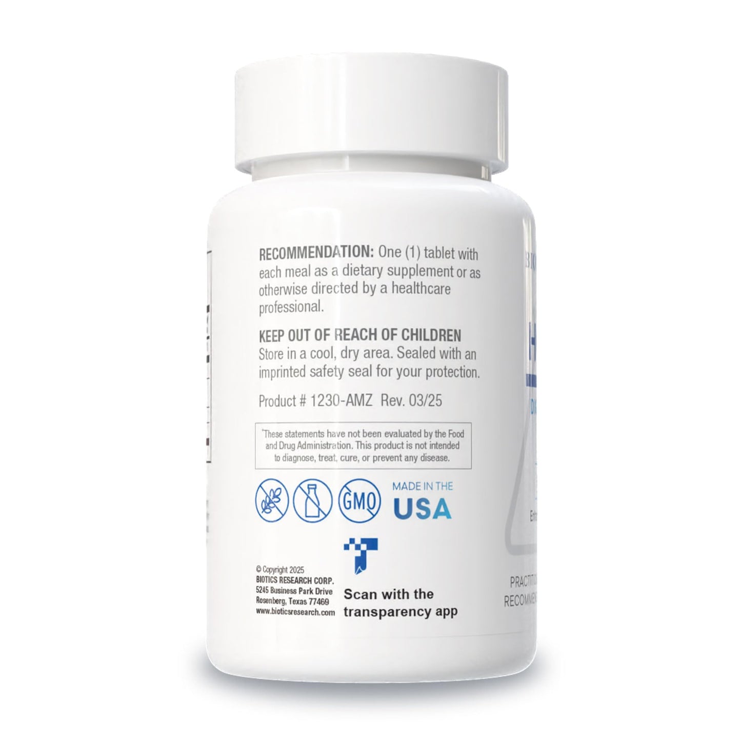 Biotics Research HCl Plus – Digestive Support with Betaine HCl, Pepsin & Glutamic Acid | 90 Tabs (Pack of 2)