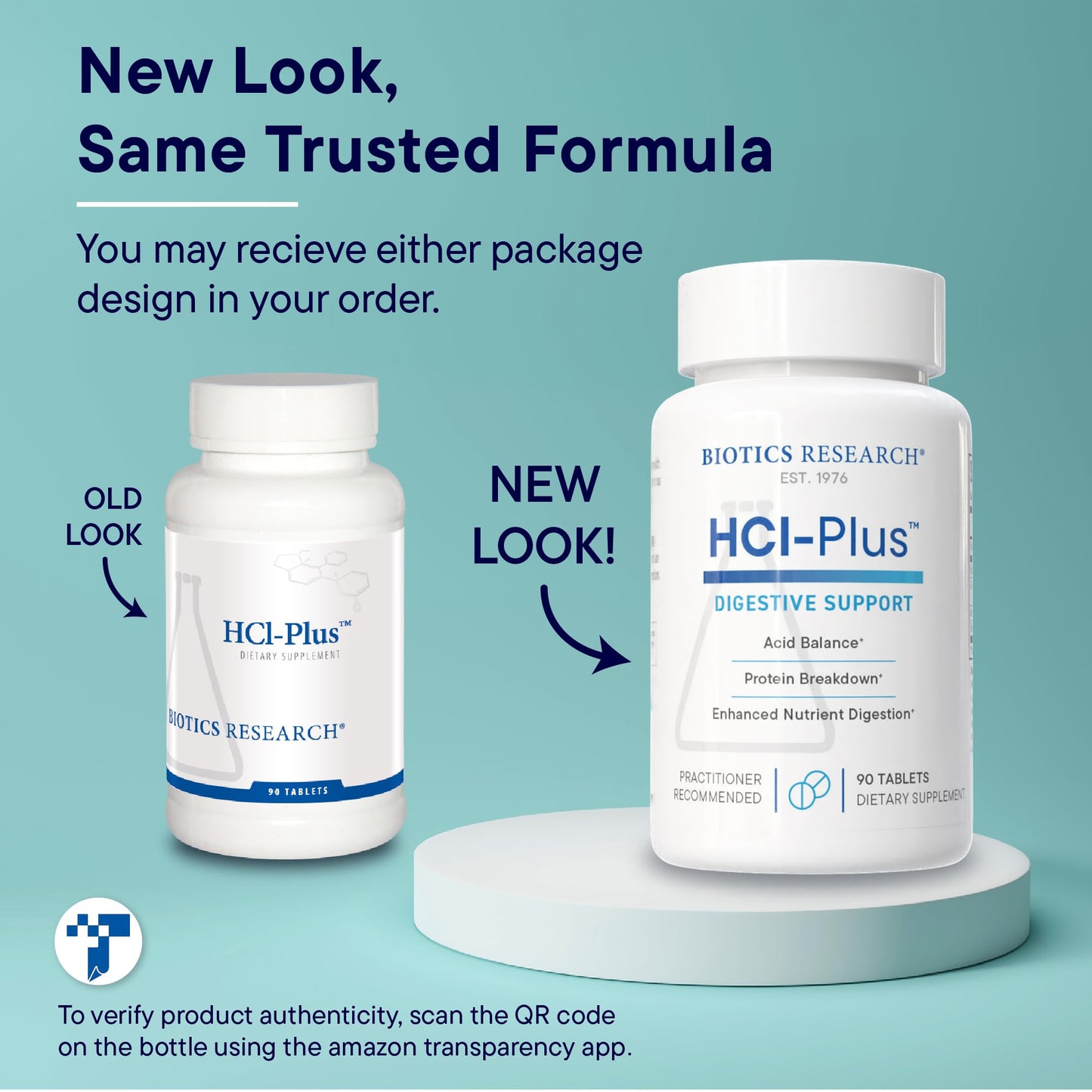 Biotics Research HCl Plus – Digestive Support with Betaine HCl, Pepsin & Glutamic Acid | 90 Tabs (Pack of 2)