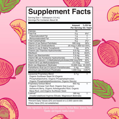 MaryRuth Organics Lustriva Hair Growth Liposomal Multivitamin | Biotin 10000 mcg