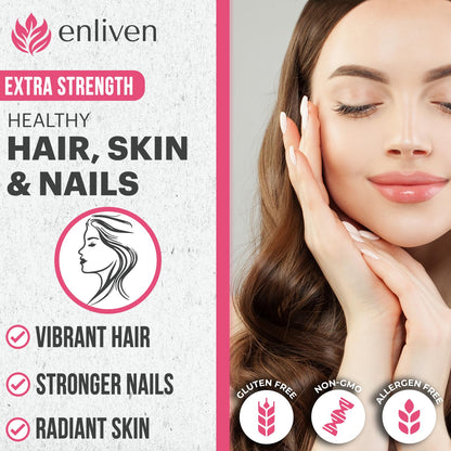 Biotin Gummies 5000mcg for Hair Growth & Strong Nails | Vegan Berry 60 Gummies