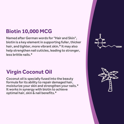 Doctor's Recipes Biotin 10,000 mcg – Hair, Skin & Nails | Vegetarian, Non-GMO