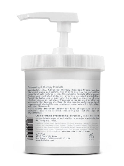 BIOTONE Advanced Therapy Massage Creme – Hypoallergenic & Fragrance-Free