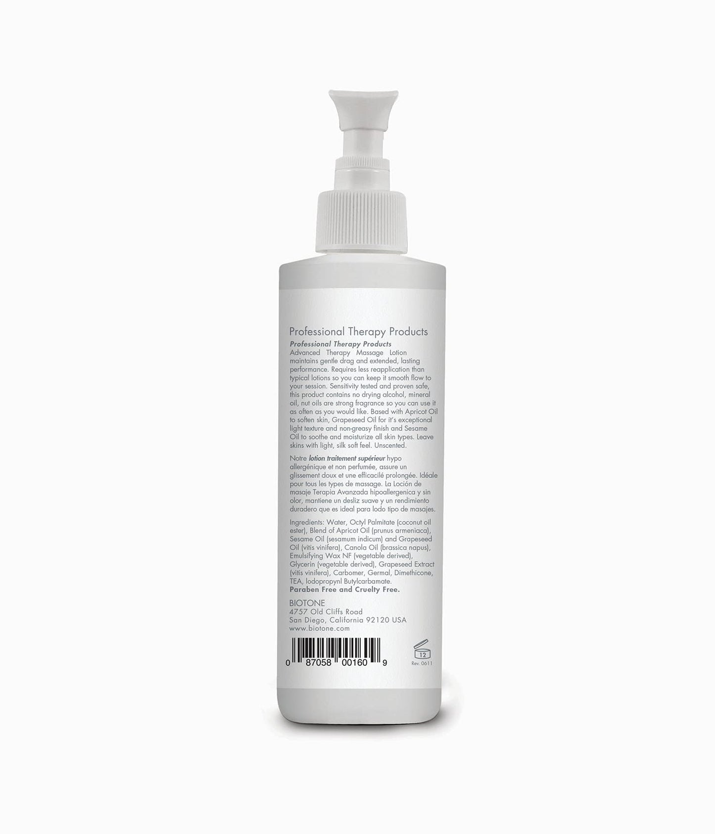 BIOTONE Advanced Therapy Massage Lotion – Hypoallergenic, Fragrance-Free