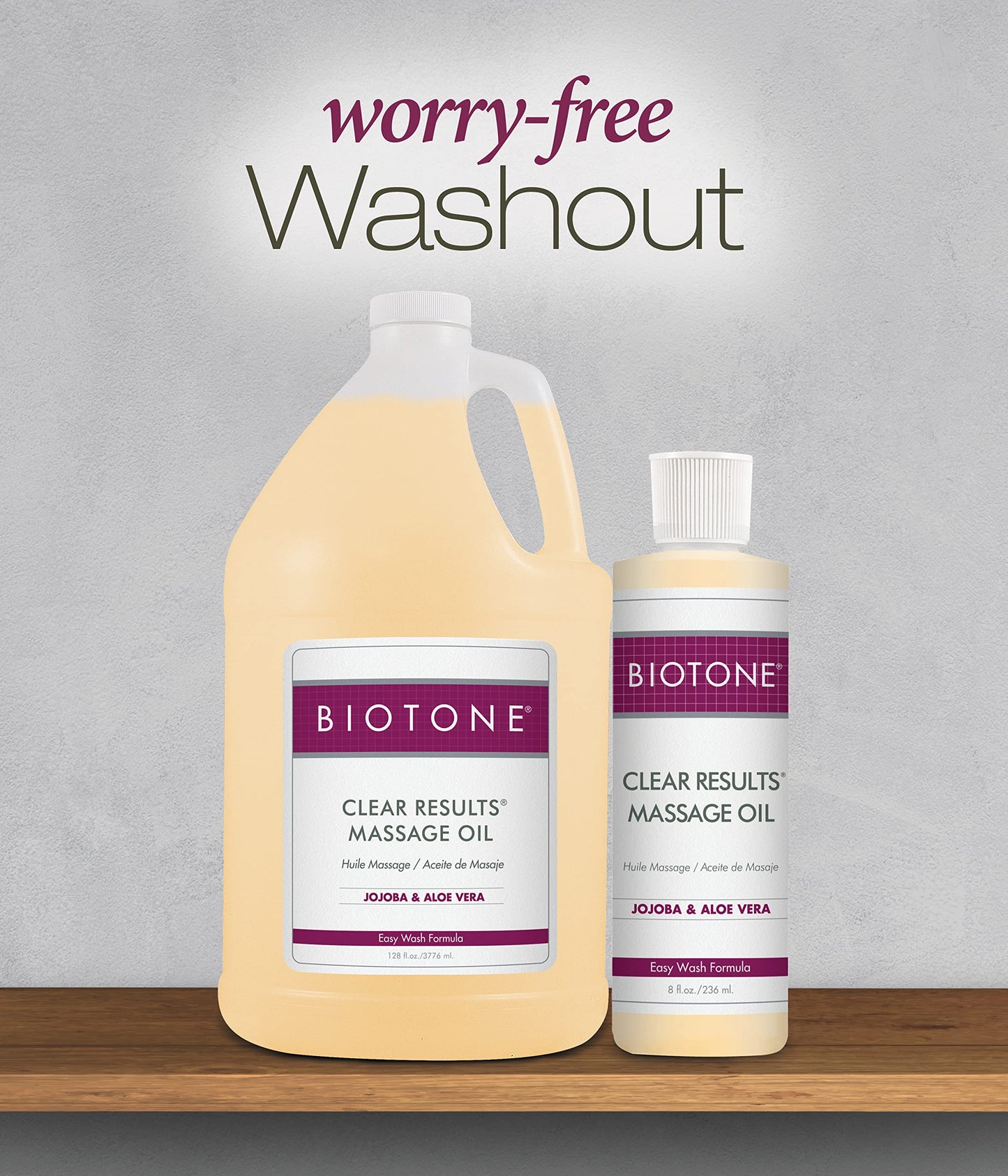 Biotone Clear Results Oil, 128 Ounce | Premium Massage Oil