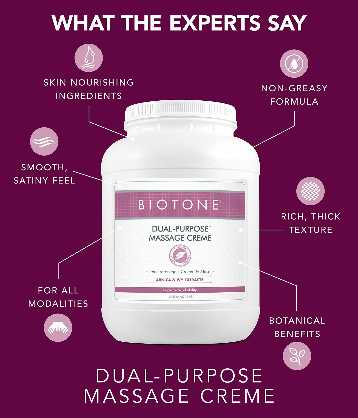 BIOTONE Dual-Purpose Massage Crème with Arnica and Ivy Extracts (5G)